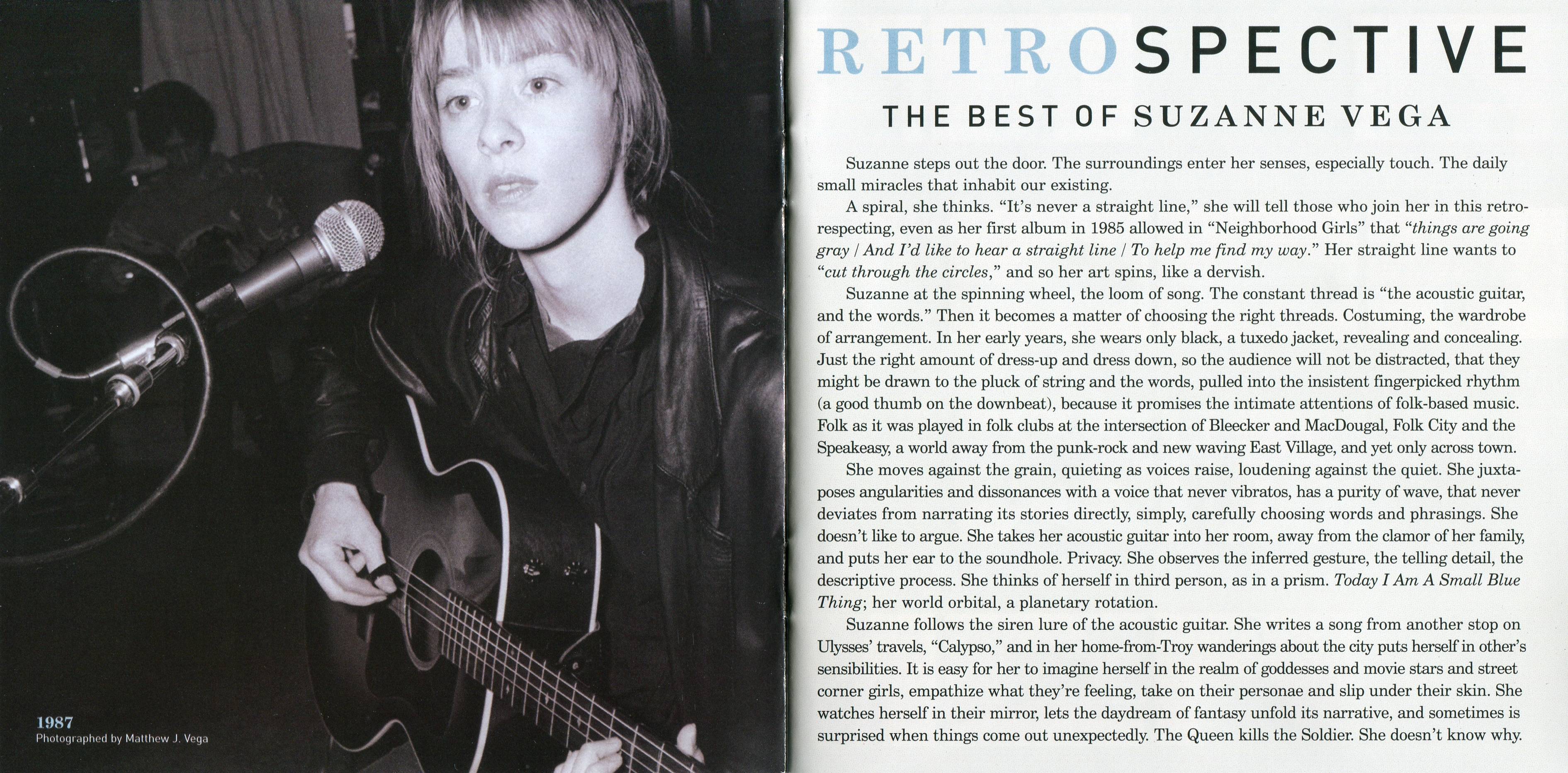 Suzanne Vega  The Best Of; Retrospective : Booklet 1